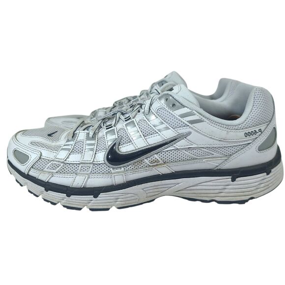 Nike P-6000 Mens Size 13 White Metallic Silver Black Running Sneaker  CD6404-107 main image 10
